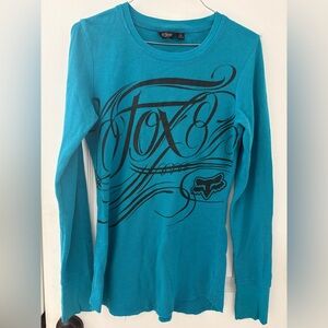 Fox Teal Long Sleeve Tee ✅5/$15